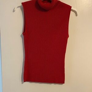 Chico's Scarlet Ribbed Sleeveless Tank